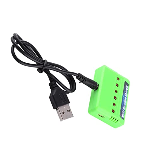 X5C Drone 6 in 1 Multi Battery Fast Charger ABS Housing, Simultaneous 6 Bank Charging Station with USB Cable for Quadcopters