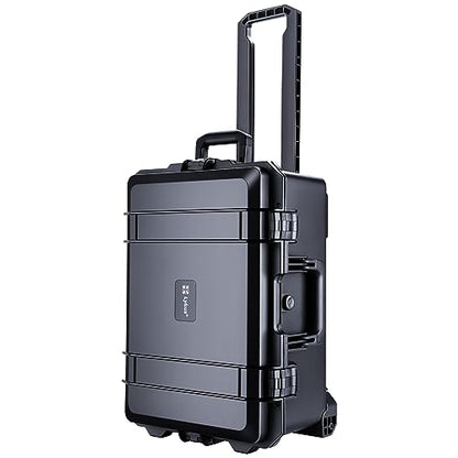 Lykus HC-5220 Hard Case with Wheels and Foam, Inner Size 19.09*12.68*8.66in - size: HC-5220