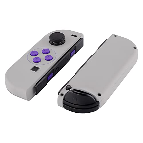 eXtremeRate DIY Replacement Shell Buttons for Nintendo Switch & Switch OLED, Classics SNES Style Housing with Full Set Button for Joycon Handheld Controller - Console Shell NOT Included - color: Classic SNES Style