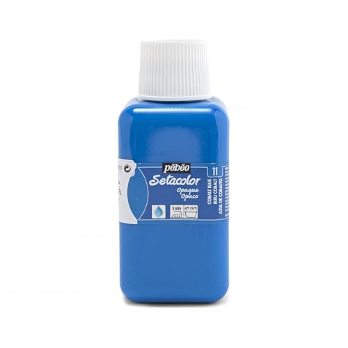 Pebeo Setacolor Opaque Fabric Paint 250-Milliliter Bottle, Cobalt Blue - color: Cobalt Blue