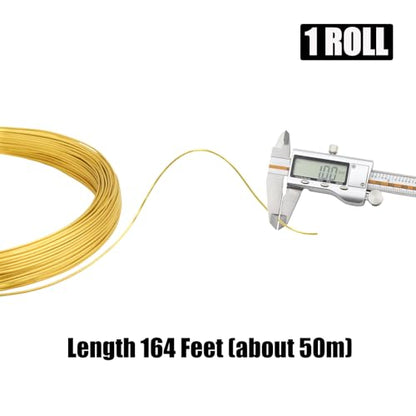 18 Gauge Aluminum Craft Wire, 164FT 1mm Gold Bendable Metal Wire - size: 18, style: Gold