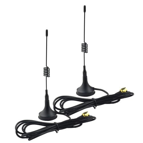 Superbat WiFi Antennas 2.4GHz Antenna Magnetic Base SMA Antenna for Desktop PC Bluetooth Motherboard Wireless Network Card Router IP Security Camera etc. 2pcs