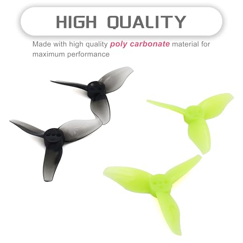 RC Propeller Gemfan 2023 2 Inch 3-Blade Propeller for RC FPV(Gray, Green) - color: Gray + Green