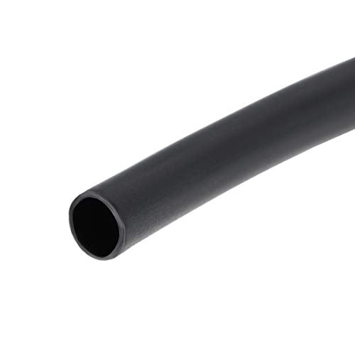 uxcell Heat Shrink Tubing, 1/8"(3mm) Dia 7.4mm Flat Width 3:1 Rate Shrinkable Tube Cable Sleeve 10ft - Black