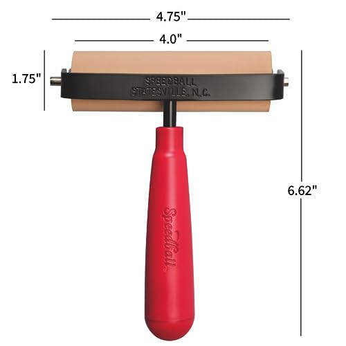 Speedball Deluxe Soft Rubber Brayer, 4-Inch (6-Pack)