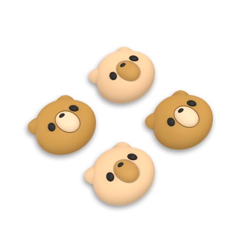 PlayVital Thumb Grip Caps for Steam Deck LCD, Silicone Thumbsticks Grips Joystick Caps for Steam Deck OLED - Cozy Bear - color: Cozy Bear
