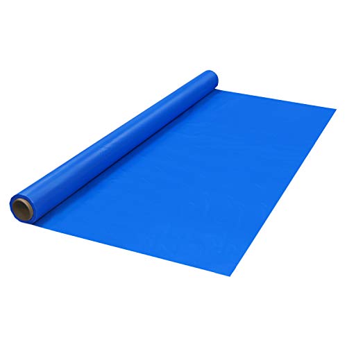 Party Essentials Plastic Banquet Table Roll Available in 27 Colors, 40" x 100', Royal Blue - color: Royal Blue, size: 100" x 40" (Rectangular)