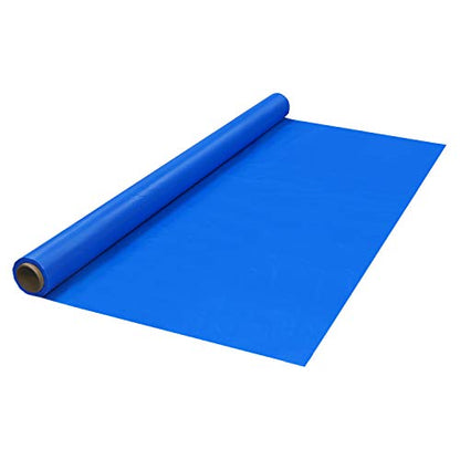 Party Essentials Plastic Banquet Table Roll Available in 27 Colors, 40" x 100', Royal Blue - color: Royal Blue, size: 100" x 40" (Rectangular)