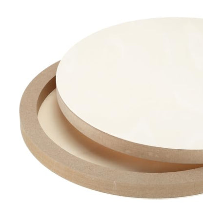 PATIKIL 6" 8" 10" Wood Panels Board, Unfinished Round Art Wood Canvas Panel Painting Boards for DIY Craft Painting Use, Wood Color - size: 6" 8" 10"