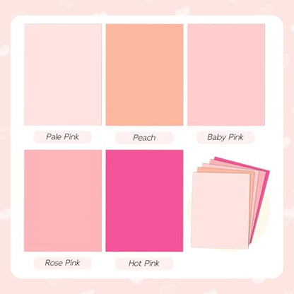 65lb Pink Cardstock 8.5 x 11 Pink Construction Paper - color: pink
