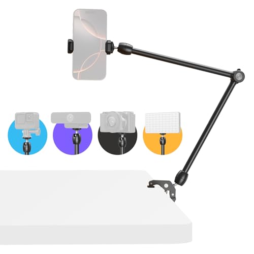 SMALLRIG Desktop Magic Arm Support with Super Clamp Kit, Phone Mount Clamp - style: Gear & Ball Joints