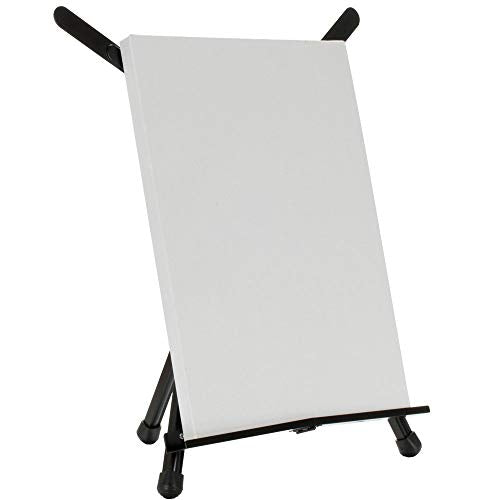 Bob Ross Master Artist Oil Paint Set Bundle with Aluminum Table Easel & 2-Pack 12x16 Stretched Canvas for Painting (3 Items)