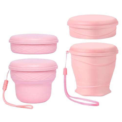 IYYI Collapsible Cup for Travel, Upgraded Foldable Cup with Lid - color: Sakura Pink