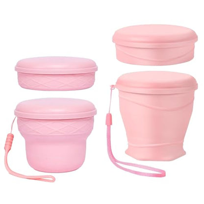 IYYI Collapsible Cup for Travel, Upgraded Foldable Cup with Lid - color: Sakura Pink