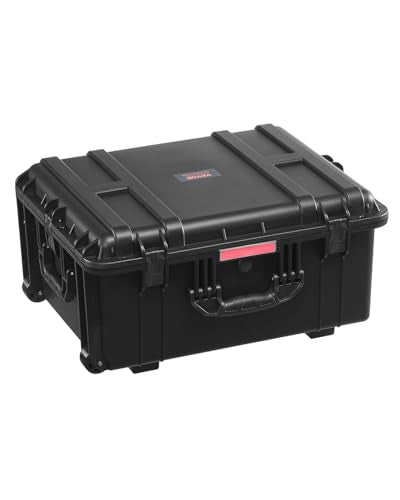 VEVOR Dry Box, Waterproof Hard Case with Pre-Cut Foam, 25 x 20 x 12.5inch - size: 63x50x32 cm