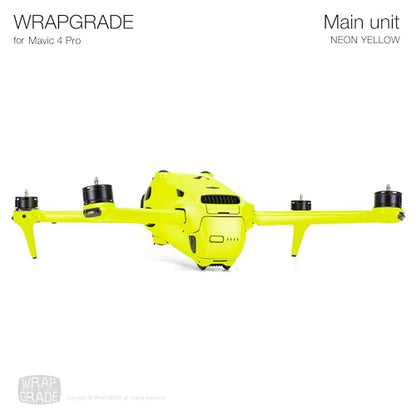 WRAPGRADE Full Wrap Skin Stickers Compatible with DJI Mavic 4 Pro (Neon Yellow) - color: Neon Yellow