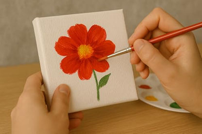 LWR CRAFTS Mini Stretched Canvas 4" X 4" Pack of 6 - size: 4"x4"x6