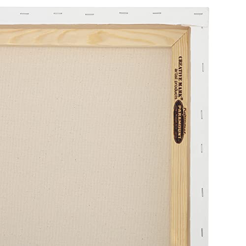 Paramount Professional Gallery Wrapped Canvases for Painting, 6x8 Pack of 3 Heavy-Duty Stretched Canvas, Unbleached 100% Cotton, 1-13/16 Deep, Acid-Free, Triple-Primed, Medium-Tooth Surface - size: 6x8"