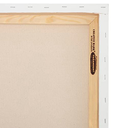 Paramount Professional Gallery Wrapped Canvases for Painting, 6x8 Pack of 3 Heavy-Duty Stretched Canvas, Unbleached 100% Cotton, 1-13/16 Deep, Acid-Free, Triple-Primed, Medium-Tooth Surface - size: 6x8"