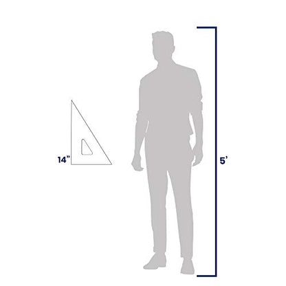 Pacific Arc Drafting Triangle, 14-inch, 30/60/90 Degrees, Clear Acrylic - color: Clear, size: 14-in, 30/60/90 degrees