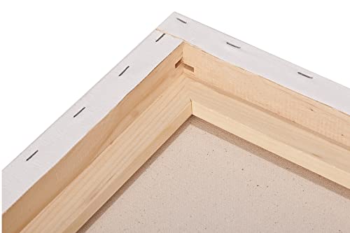 Paramount Professional Gallery Wrapped Canvases for Painting, 6x8 Pack of 3 Heavy-Duty Stretched Canvas, Unbleached 100% Cotton, 1-13/16 Deep, Acid-Free, Triple-Primed, Medium-Tooth Surface - size: 6x8"