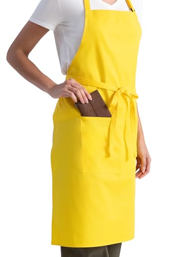Chef Works Unisex Butcher Apron, Lemon, One Size - color: Lemon