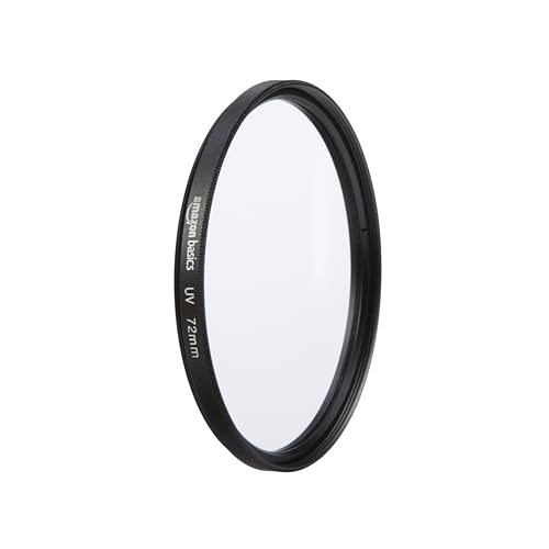 Amazon Basics UV Protection Camera Lens Filter, Scratch Resistant, Dust Resistant, Photography Filter, 72mm - size: 72 mm