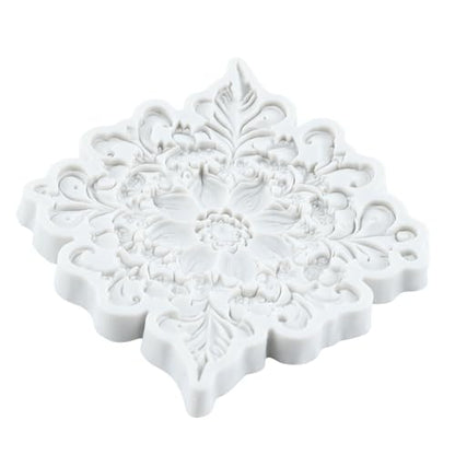 Baroque Relief Flower Polymer Clay Mold Flower Lace Silicone Molds - color: Style B