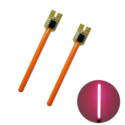 DIY kit Streaming Lights 3v Waterproof led Beads Breathing Light Auto Meteor Light (Pink Light 2 pcs.) - color: Pink Light 2 pcs