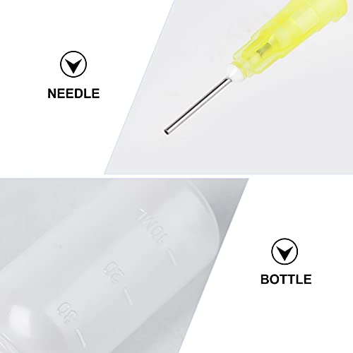 SUPVOX Tattoo Set with Kit Applicator Bottles and Needle Tips for Body Art Drawing Portable Plastic Bottles for Precision Ink and Pigment Application 18-Piece Diy Tattoo Supplies