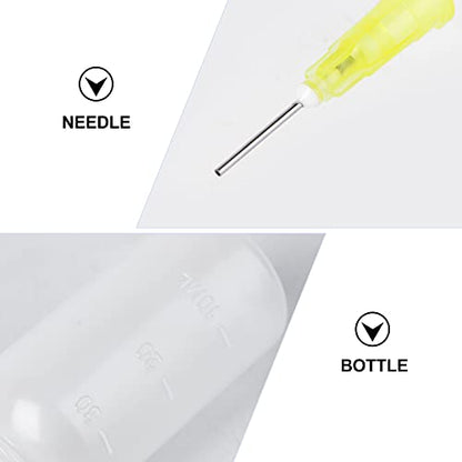 SUPVOX Tattoo Set with Kit Applicator Bottles and Needle Tips for Body Art Drawing Portable Plastic Bottles for Precision Ink and Pigment Application 18-Piece Diy Tattoo Supplies