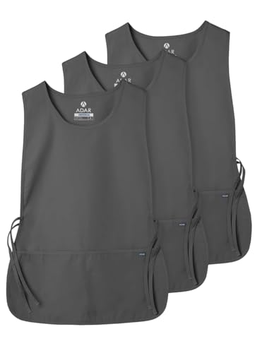 Adar Universal Cobbler Apron 3 Pack - Unisex Cobbler Apron - color: Pewter, size: X-Large