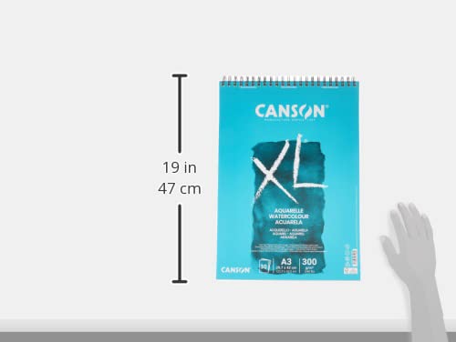 CANSON XL Watercolour 300gsm A3 Paper CP 30 White Sheets - size: A3