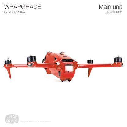 WRAPGRADE Full Wrap Skin Stickers Compatible with DJI Mavic 4 Pro (Super Red) - color: Super Red