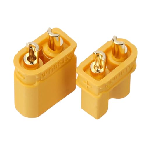 ELFCULB 10 Pairs Amass XT30U Male and Female Connectors for FPV Drones - color: 10 Pairs XT30U