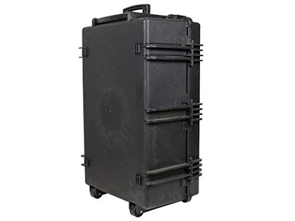Monoprice Weatherproof Hard Case - 33 x 22 x 13 Inches, With Wheels and Customizable Foam, Shockproof, IP67, Ultraviolet And Impact Resistant Material, Black - Pure Outdoor Collection - color: Black, size: 111 Liter