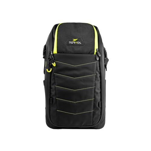 TORVOL - Quad PITSTOP Backpack V2, Compact FPV Drone Backpack for 2 Drones, Fits DJI Mini 3, Mini 4 Pro, DJI Neo, with Laptop Compartment, Waterproof Rain Cover, Black & Green, 25L