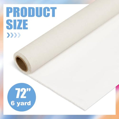 MotiMind Primed Cotton Canvas Roll, 6 Yards x 72'' Wide - size: 6 yd x 72 in