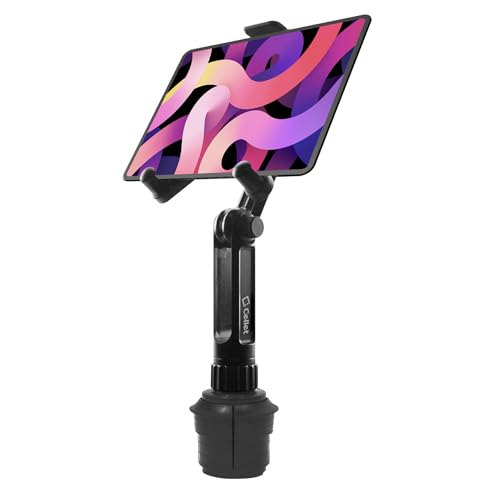 Cellet Cup Holder Tablet Mount, Car Cradle Holder Compatible for All iPad Pro, Air, Mini, Samsung Galaxy Tablet, Amazon Fire, Microsoft Surface - style: Tablet Holder Height - 13 in