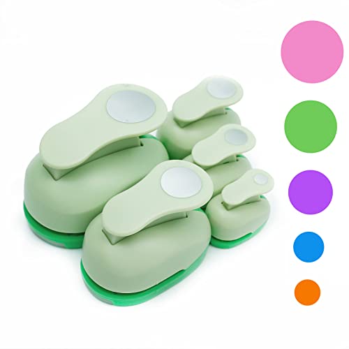 UCEC Circle Punch Craft Hole Punch for Paper Crafting 5 Different Size - color: circle, size: 5pack, 3/8+5/8+1+1.5+2in