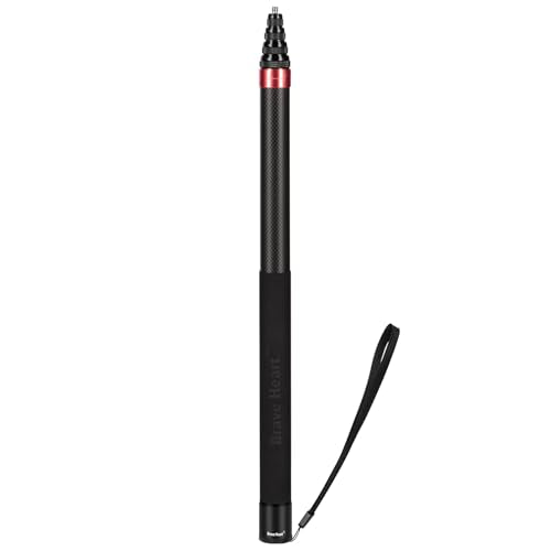 3m Invisible Carbon Fiber Selfie Stick for Insta360 X5/X4(Red) - color: Red