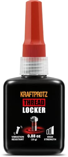 Thread Locker Red 0.88 oz / 25 g – High Strength Anaerobic Threadlocker for Metal Threads, Screws, Nuts and Fasteners