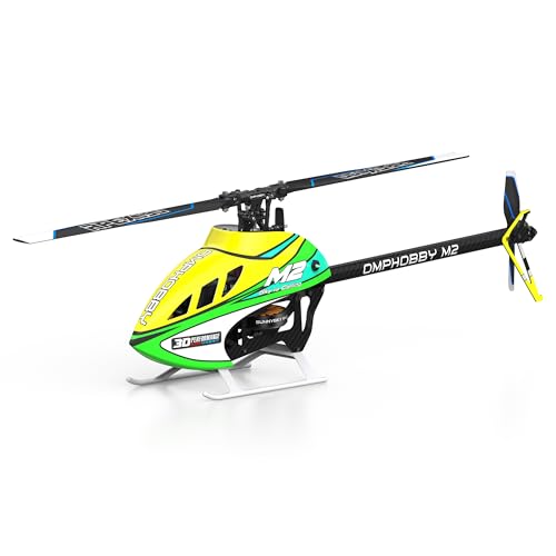 OMPHOBBY M2 V3 PRO RC Helicopter for Adults, Support APP Tuning & Telemetry, 6CH 3D Brushless Direct Drive, Lightweight 320g, OFS3 Flight Control, 200-Class Mini Helicopter for Outdoor Yellow PNP - color: Yellow