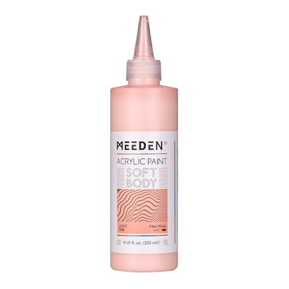 MEEDEN Soft Body Acrylic Paint: Light Pink Matte Finish 250ml/8.45oz - color: Light Pink