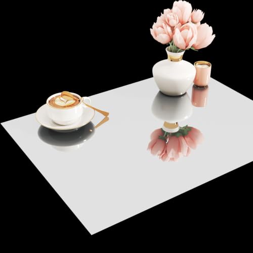 WESTICK Peel and Stick Mirror Paper Self Adhesive Silver Mirror Wallpaper - color: 1.Silver