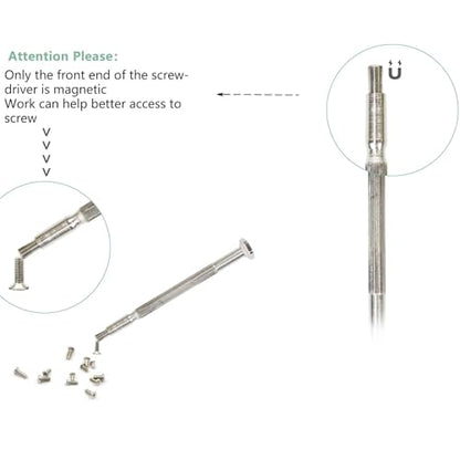 11PCS Small Precision Screwdriver Set, Premium Mini Screw Driver Set Kit, 6 Different Sizes of Flat Head Philips Screwdrivers for Watch, Eyeglasses, Electronics, Repair Box - size: Small