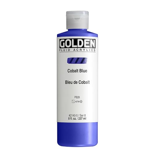 GOLDEN Fluid Acrylics, Cobalt Blue, 8 fl. oz. Bottle