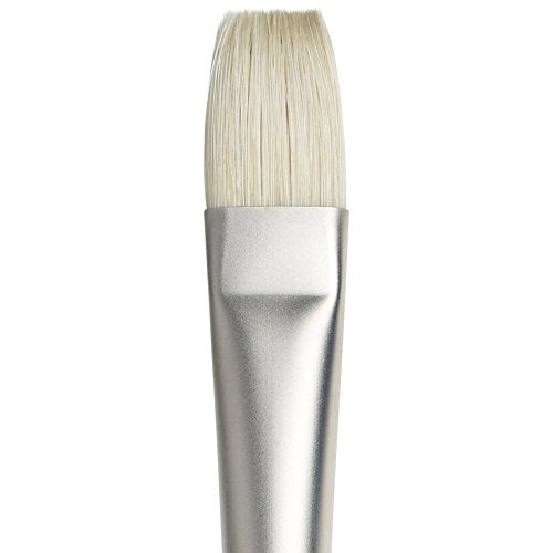 Winsor & Newton Artists' Oil Hog Paint Brush, Long Handle Size 10, Flat - size: #10, style: Flat
