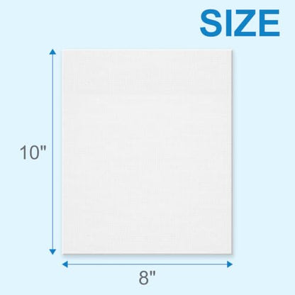 100Pack 8x10 Inch Premium Flat Canvas Panels for Acrylic and Oil Painting
