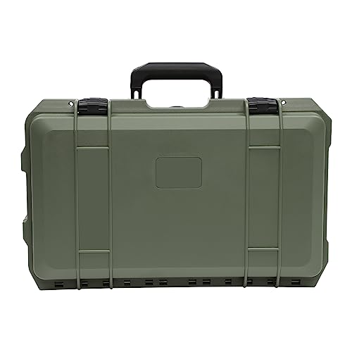 Waterproof Travel Camera Hard Case, 22” x 14” x 9” Camera Large Protective Hard Camera Case with Customizable Foam Large Rolling Lockable Hard Storage Case for Cameras, Drones. (Green) - color: Green